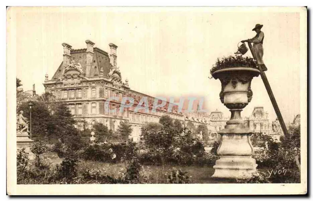 Pavillon de Marsan im Tuileries-Garten — Marsan Pavilion - Tuileries Gardens — Édition d'Art YVON, Nauilly-Paris - Vorderseite