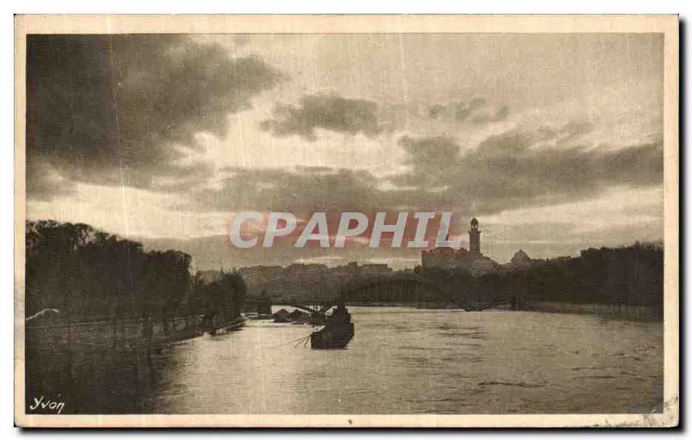 La Seine et le Trocadéro — Vue prise du Pont d'Alma — Édition d'Art YVON - Anverso