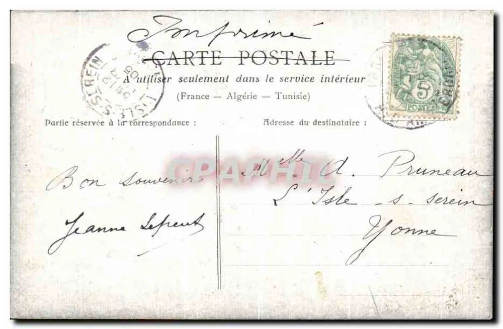 Paris - Bois de Boulogne - Porte Dauphine — Verlag P.S.C. - Rückseite
