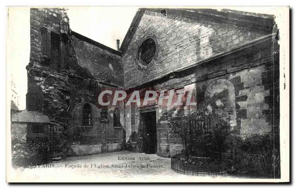 Paris — Fassade der Kirche Saint-Julien-le-Pauvre — Edition Artik - Vorderseite