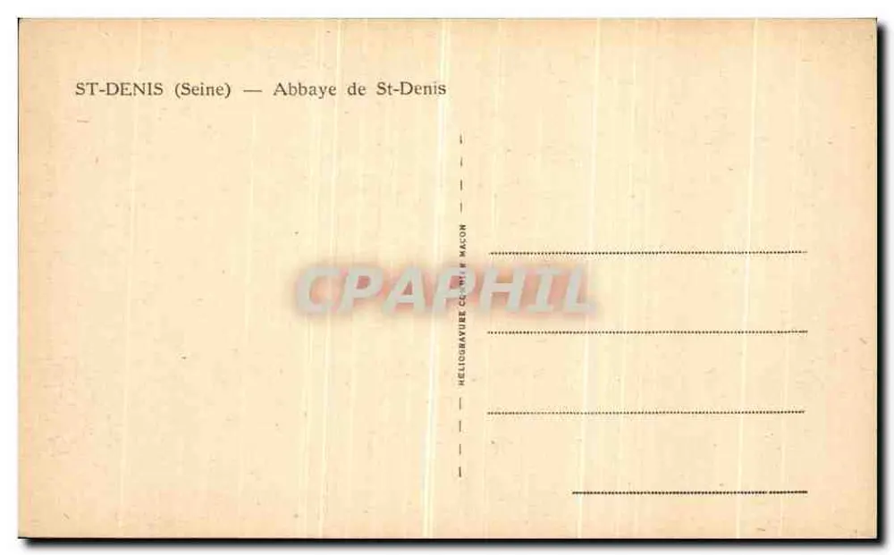 सेन (सीन) — सेंट-डेनिस के अब्बादी — प्रकाशक हेलोइस ग्रेवियर & सी, क्रमांक 147 - पीछे
