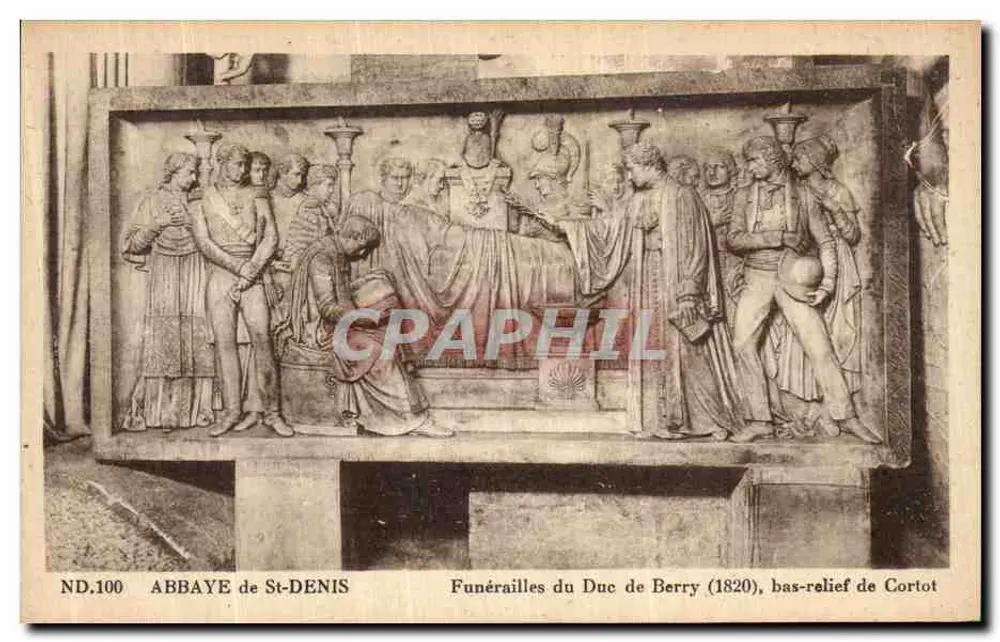 Abtei von St-Denis — Trauerfeier des Herzogs von Berry (1820), Relief von Cortot — ND.100 - Vorderseite