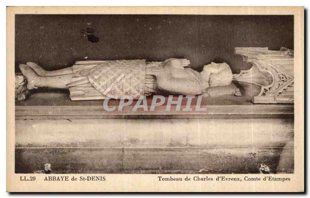 Abtei von St-Denis — Grabmal von Charles d'Évreux, Graf von Étampes — LL.29 - Vorderseite