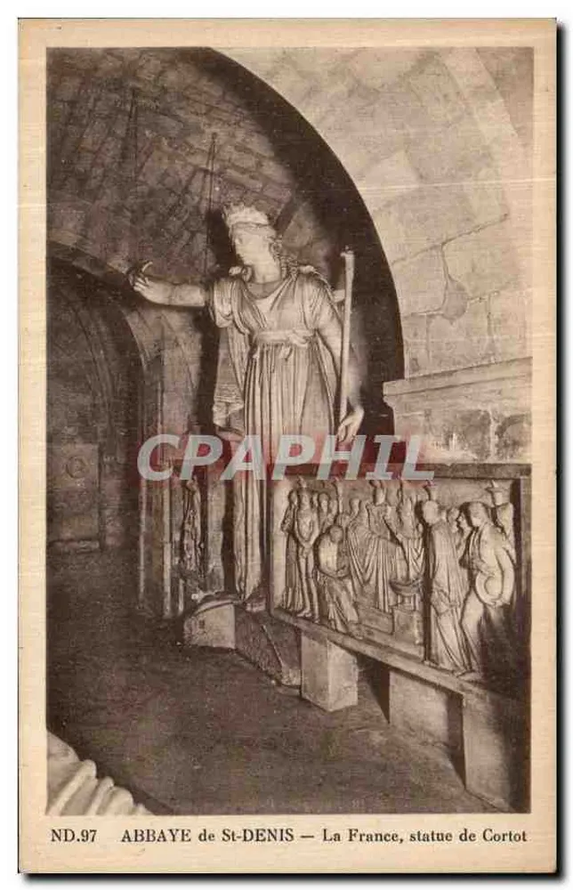 Abbaye de St-Denis — La France, statue de Cortot — ND.97 - Vorderseite