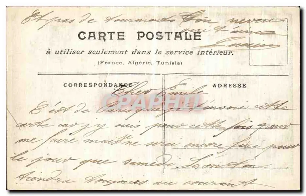 Paris überschwemmt (Januar 1910) — Rue de Lille — Sammlung Taride - Rückseite