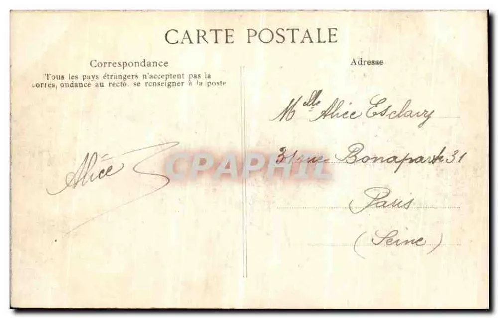 Überschwemmung der Seine — Paris — Brücke des Erzbischofs — 28. Januar 1910 — Verleger E.P.D. - Rückseite