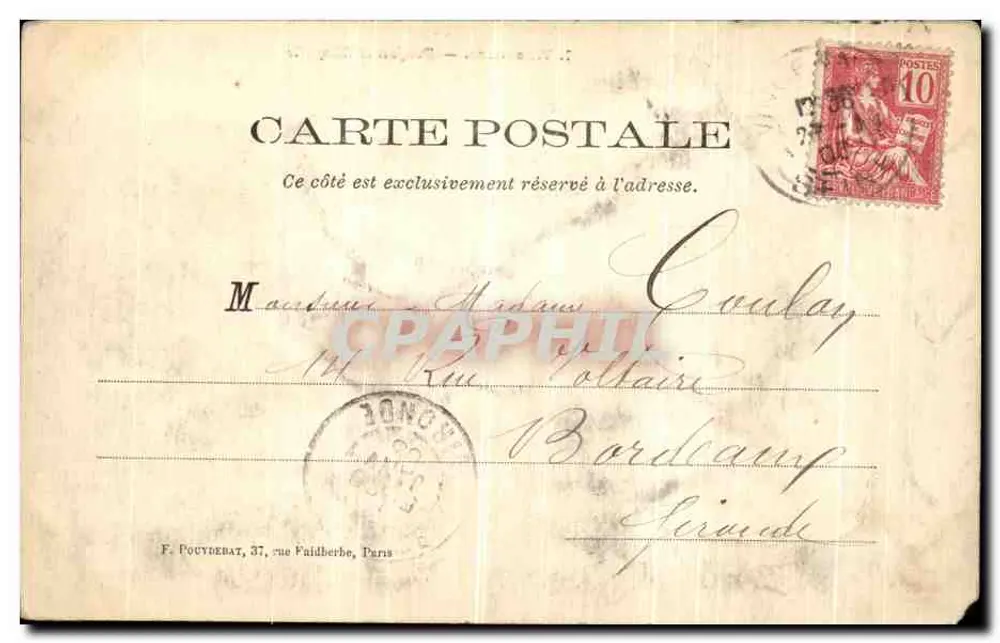 Vincennes — Donjon et Chapelle — F. Pouydebat, Paris - Verso