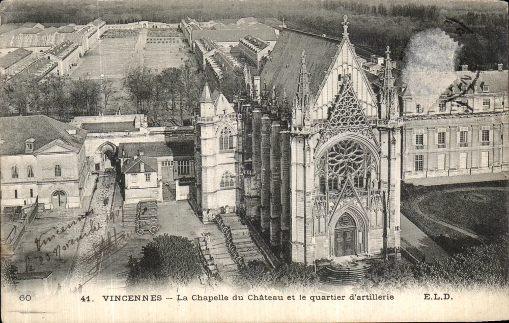 Vincennes — Die Kapelle des Schlosses und das Artillerieviertel — E.L.D. n° 41 - Vorderseite