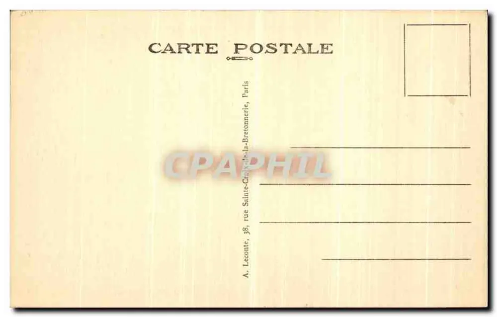 Paris - Die Gärten des Trocadéro und die Eiffelturm — Serie 64, veröffentlicht von A. Leconte - Rückseite