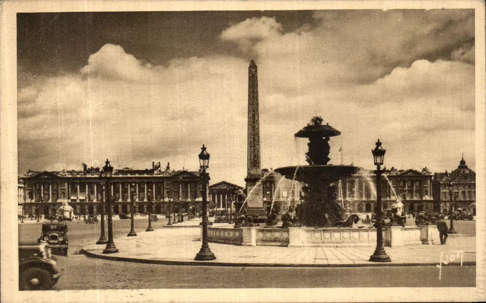 Place de la Concorde — Fontaine e Obélisque — Éditions d'Art Yvon - Frente