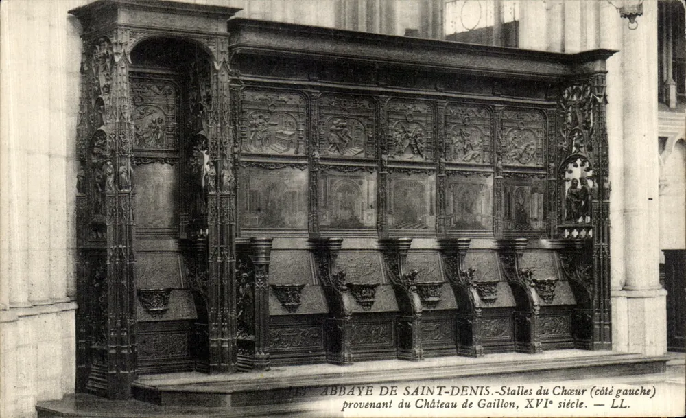 Chorbanken — Abtei Saint-Denis — aus dem Schloss Gaillon, 16. Jahrhundert — LL. - Vorderseite