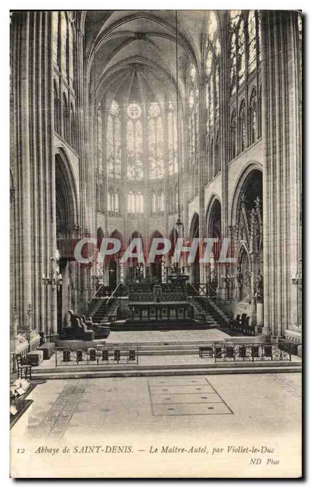 Abtei SAINT-DENIS — Der Hauptaltar — von Violet-le-Duc - Vorderseite