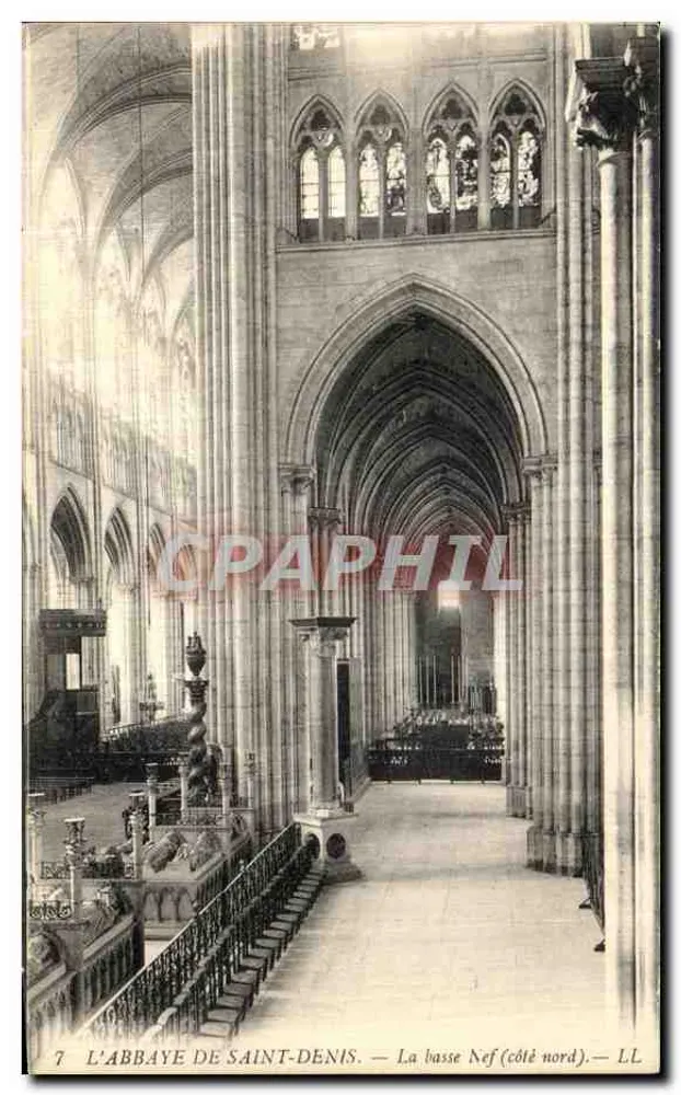 A ABBADIA DE SÃO DÊNIS — A nave inferior (lado norte) — LL 7 - Frente