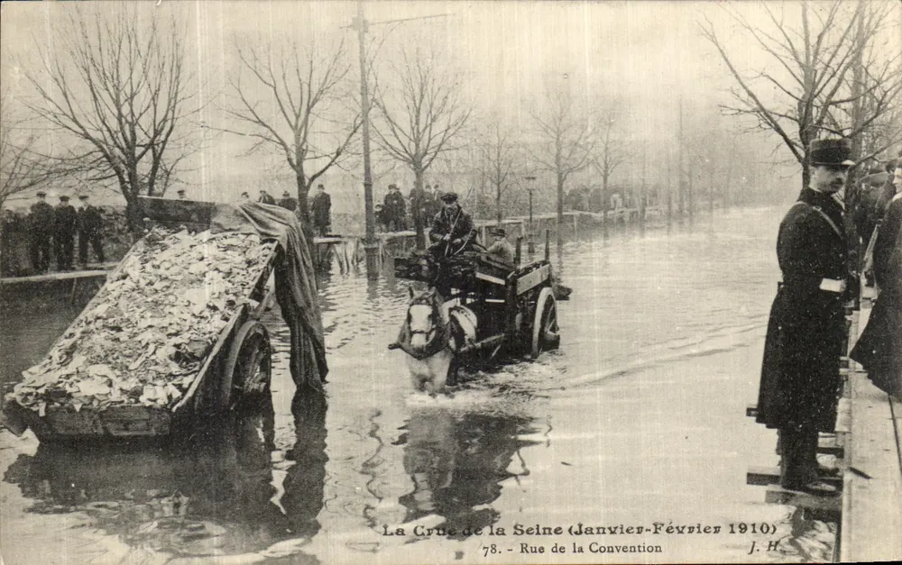 Die Überschwemmung der Seine (Januar-Februar 1910) — Rue de la Convention — J.H. n°78 - Vorderseite