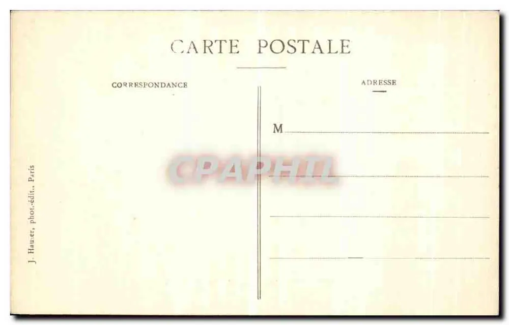 Die Überschwemmung der Seine (Januar 1910) — Paris — J. Hauer, phot.-edit., Paris - Rückseite