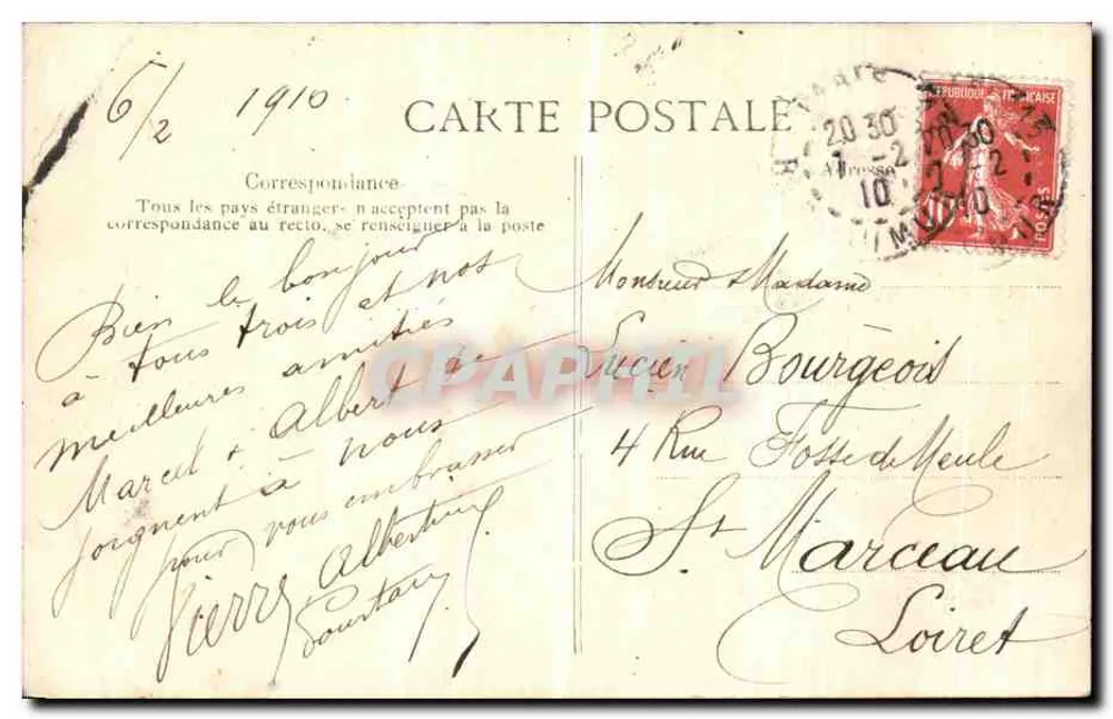 Flut der Seine 1910 — Allgemeine Ansicht der Rue de Lyon — E.D. (Verlag) - Rückseite