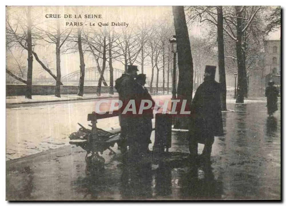 Crue de la Seine — Paris - Le Quai Debilly - Recto