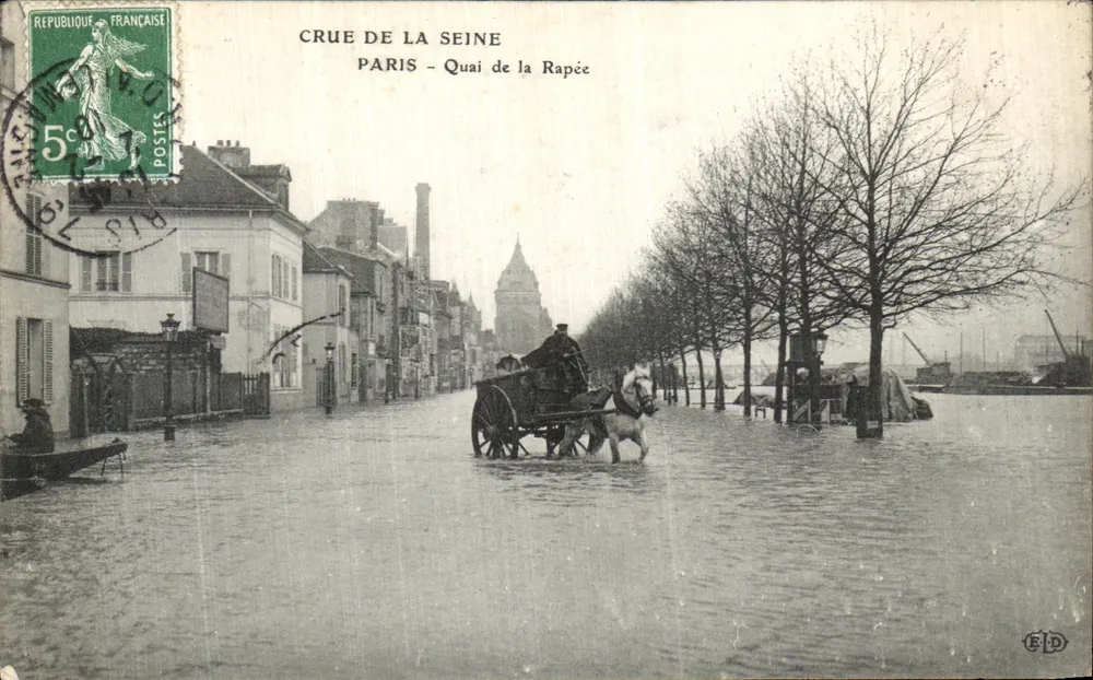 Flut der Seine — Paris - Quai de la Rapée — EID - Vorderseite