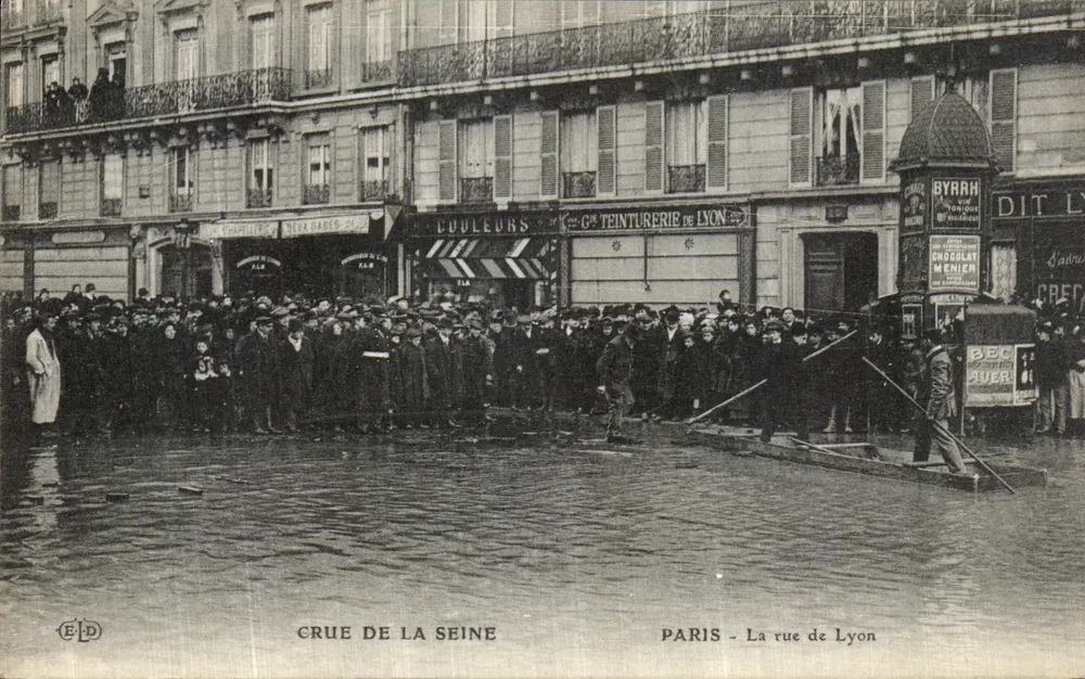 Flut der Seine — Paris - Rue de Lyon — Verlag ELD - Vorderseite