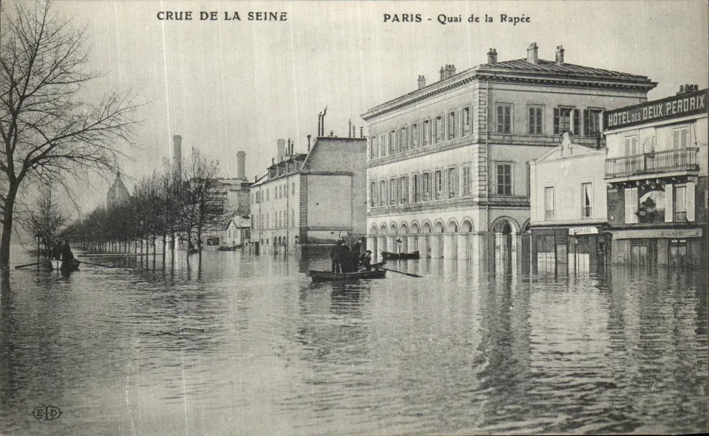 Überschwemmung der Seine — Paris - Quai de la Rapée — Verlag E.P.D. - Vorderseite
