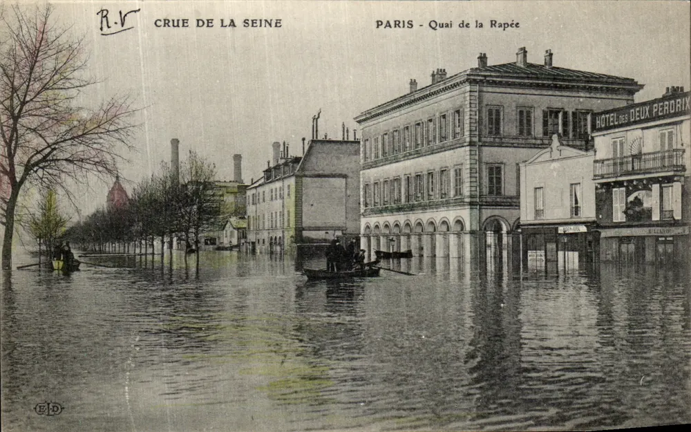 Überschwemmung der Seine — Paris - Quai de la Rapée — Verleger EID - Vorderseite