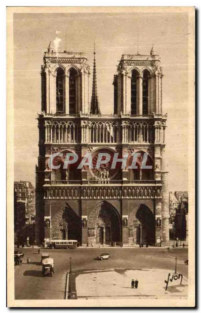 Nossa Senhora de Paris — fachada — YVON, n° H. 82 - Frente
