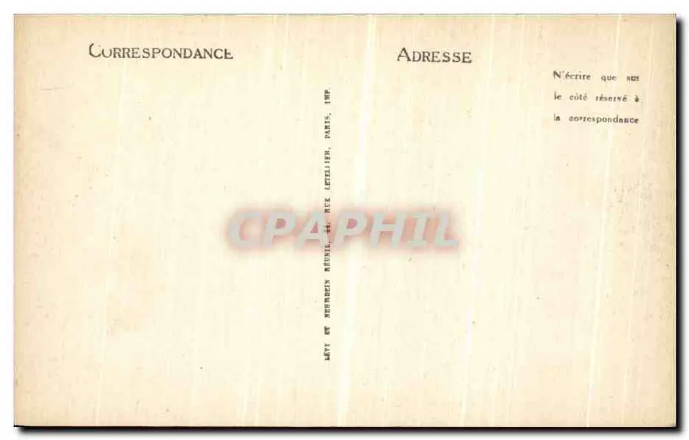 Paris (18. Jahrhundert) — Panorama von Montmartre und dem Sacré-Cœur — LL. - Rückseite