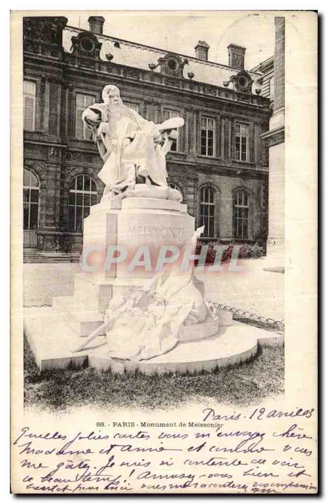 Paris - Monument de Meissonier — n° 88 - Frente
