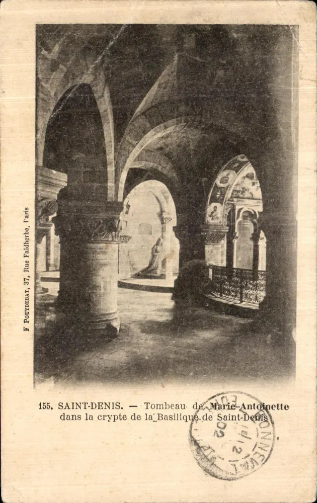 Saint-Denis — Grab von Marie-Antoinette in der Krypta der Basilika von Saint-Denis — F. Pouydebat, Paris, n°155 - Vorderseite