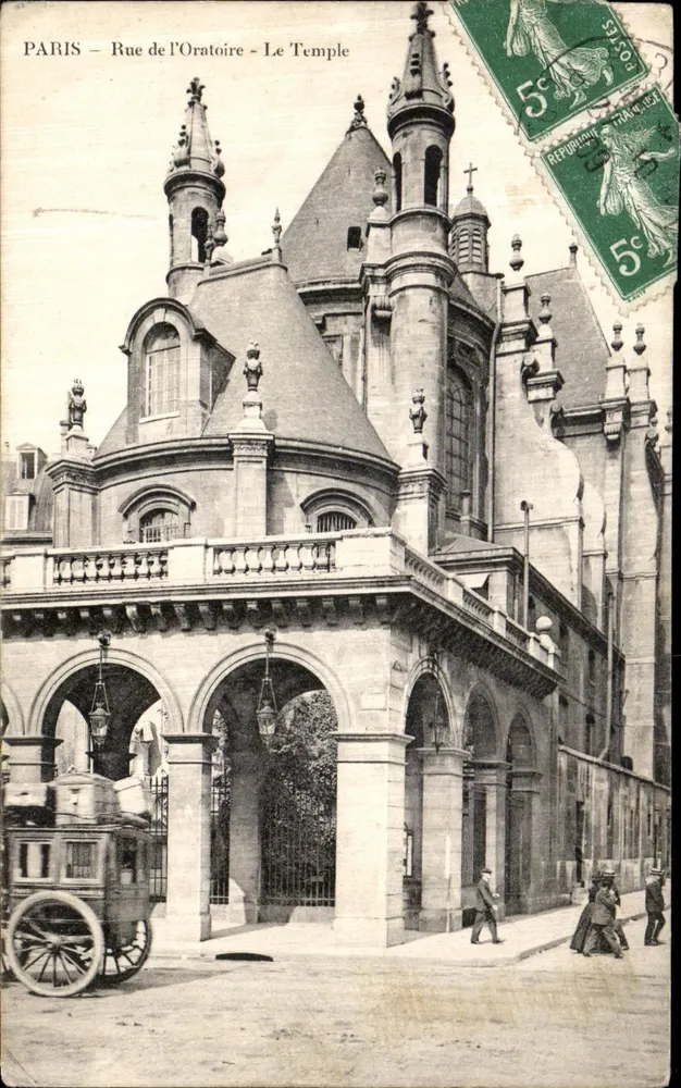 Paris – Rue de l'Oratoire – O Templo — editor não identificado, número de série não visível - Frente