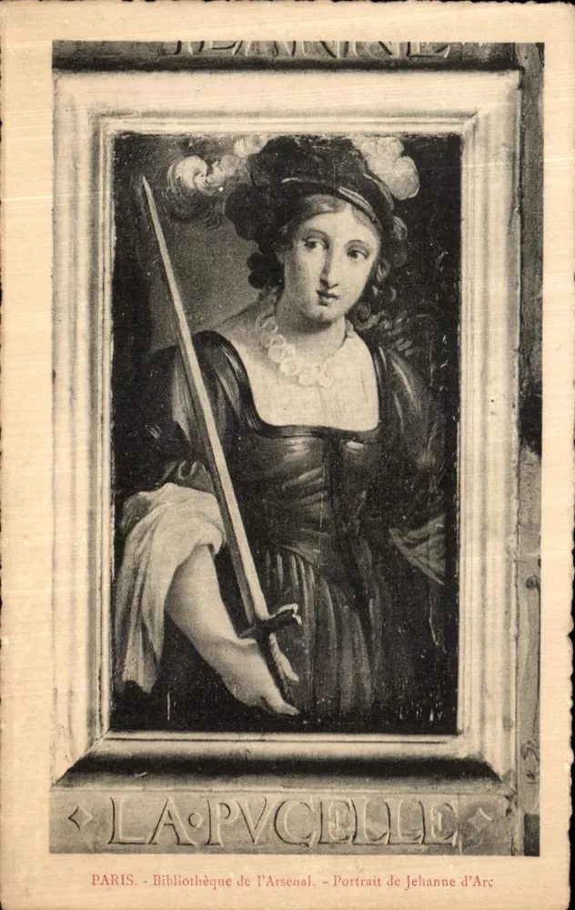 Paris - Bibliothèque de l'Arsenal - Portrait de Jehanne d'Arc - Vorderseite