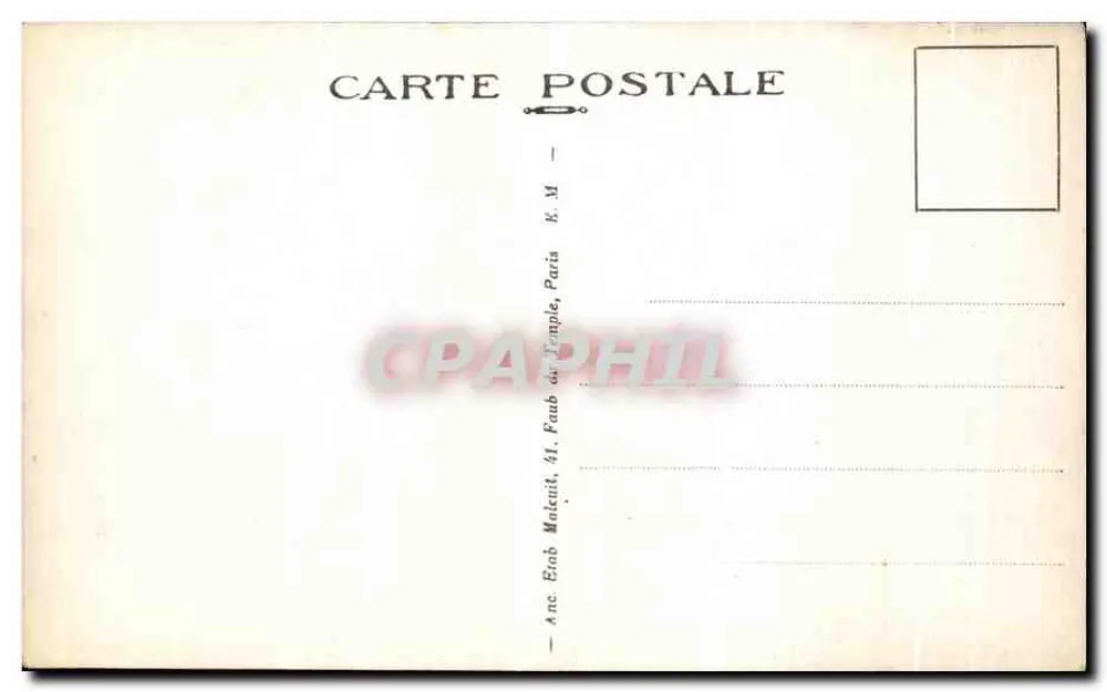 Nanterre — Die Eisenbahnstraße am Übergang — E. M. - Rückseite