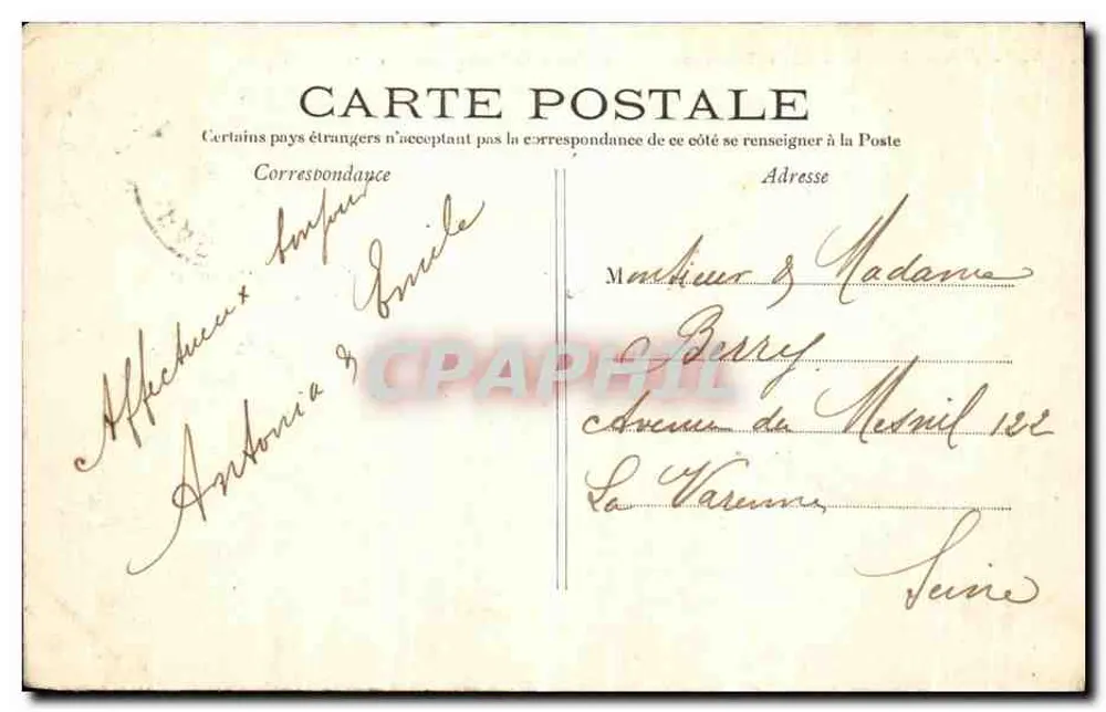 Paris - Les Buttes Chaumont — Le Pont de Briques — C.M. n°216 - Rückseite