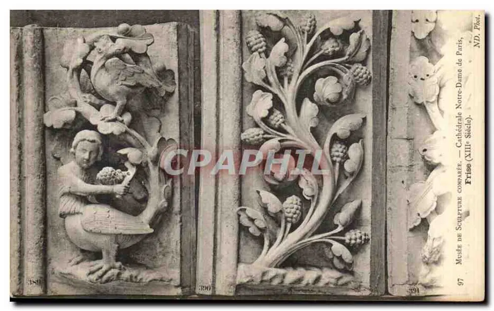 Sculptur der Kathedrale Notre-Dame de Paris — Museum für Vergleichende Skulptur — Detail (13. Jahrhundert) - Vorderseite