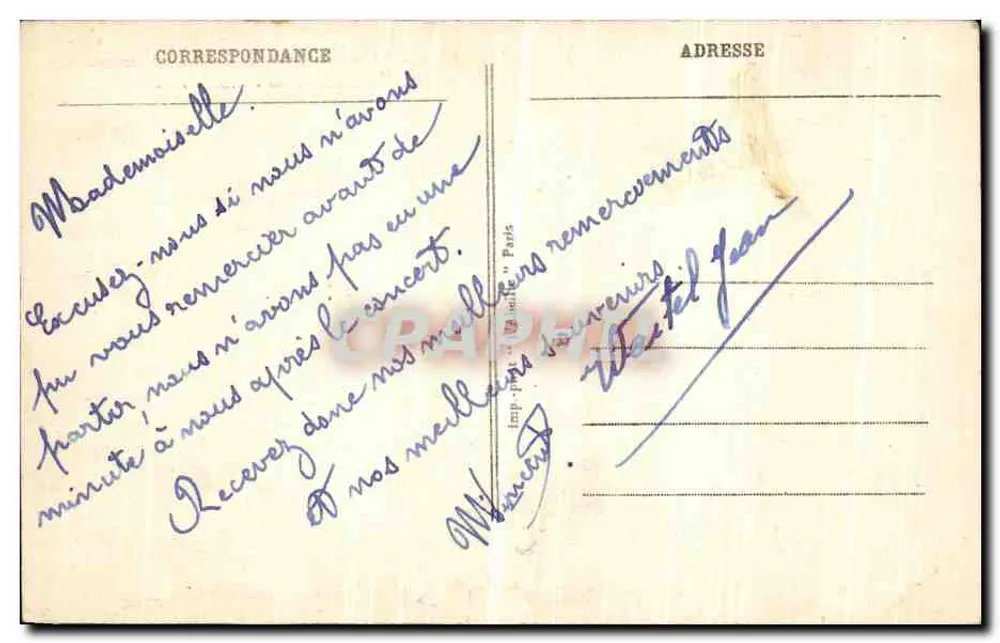 Paris - Notre-Dame und die Seine - Panorama - Verlag: Imp. P. L. Paris - Rückseite