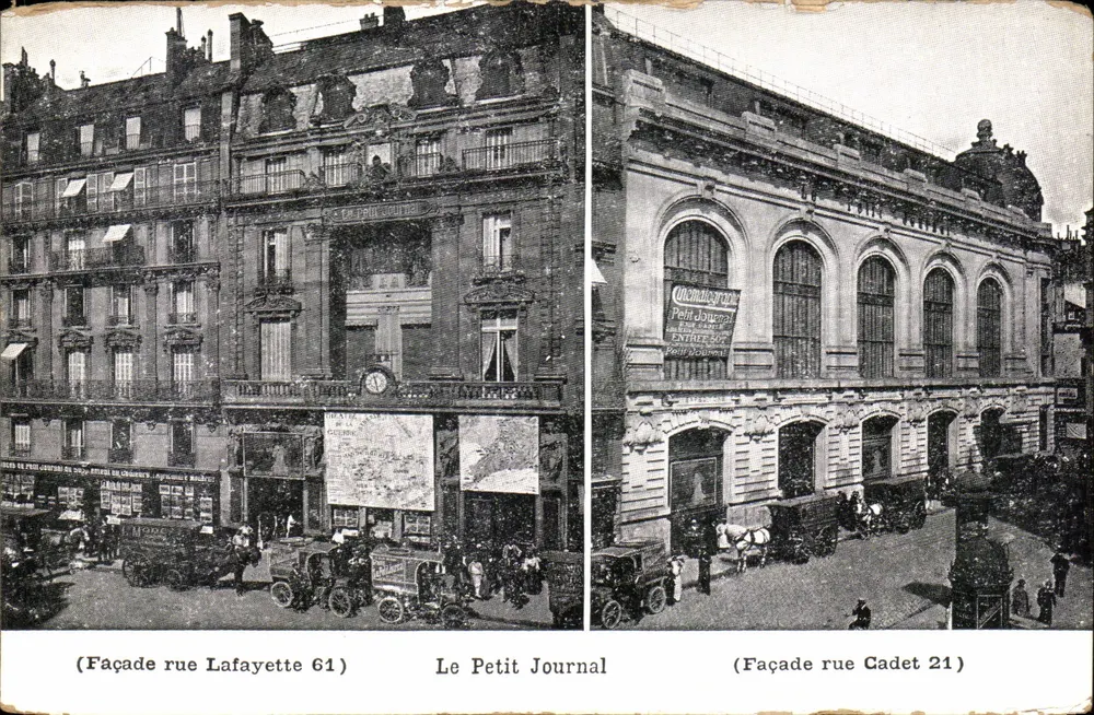 Façade rue Lafayette 61 — Façade rue Cadet 21 — Le Petit Journal - Vorderseite