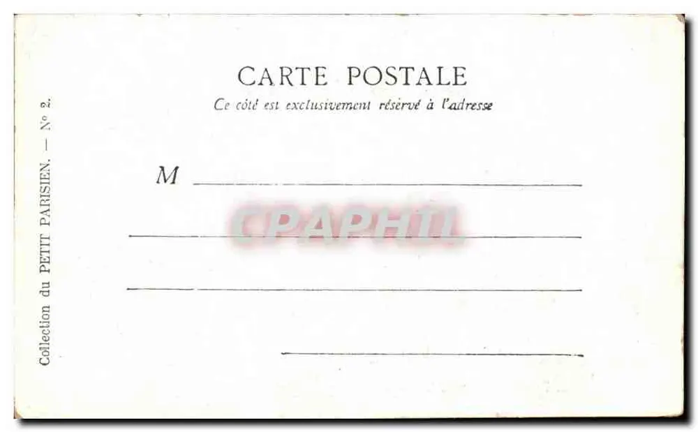 Paris — Grand Palais, Haupteingang (Champs-Élysées) — Sammlung von Le Petit Parisien, Nr. 2 - Rückseite