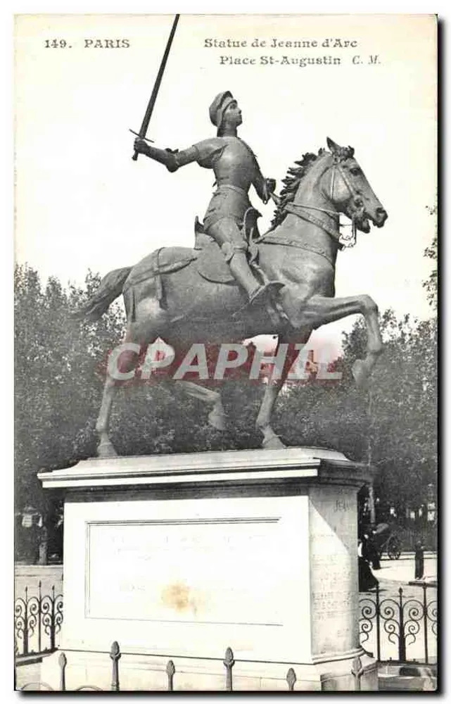 Statue von Jeanne d'Arc — Place Saint-Augustin, Paris — C.M. n°149 - Vorderseite