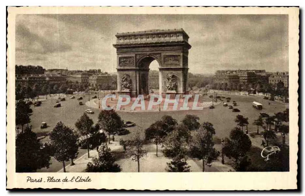 पेरिस - एस्टोइल प्लेस — ट्रियंफ आर्क — फोटोलक्स, संख्या 1080 - आगे