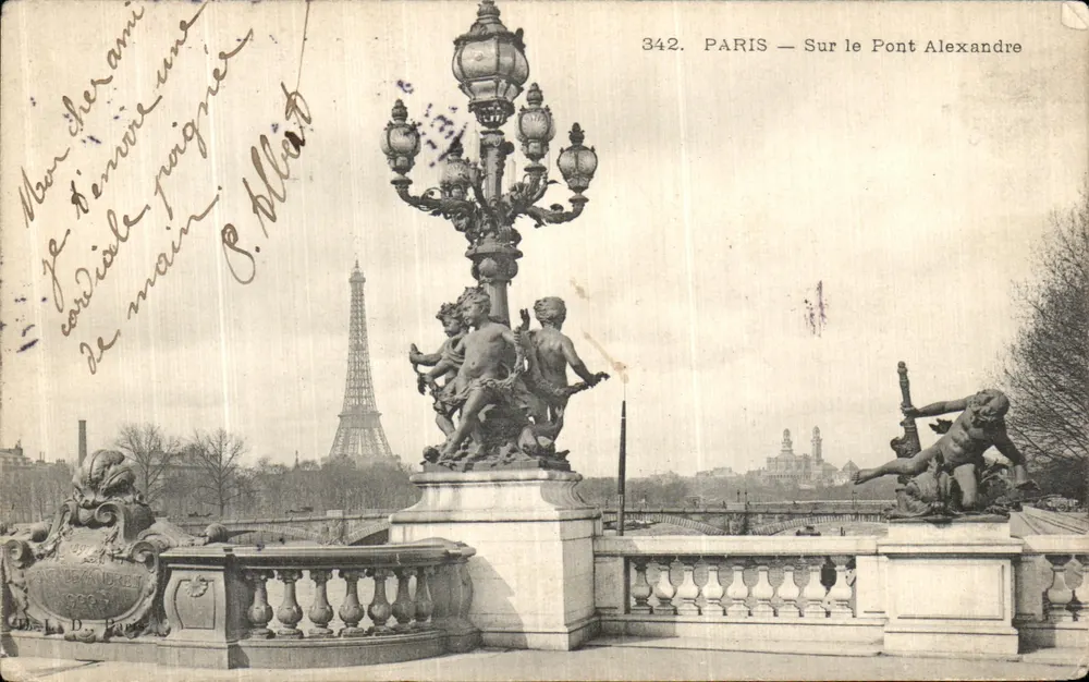 Paris — Sobre o Pont Alexandre — D. Paris, n° 342 - Frente