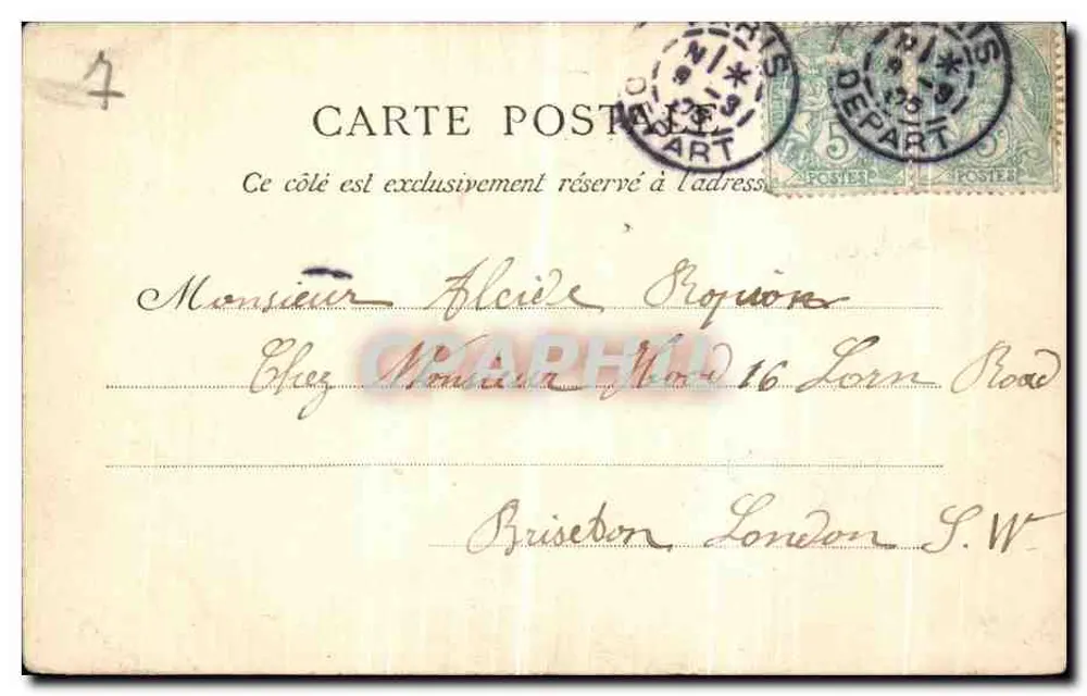 Paris — Sobre o Pont Alexandre — D. Paris, n° 342 - Verso