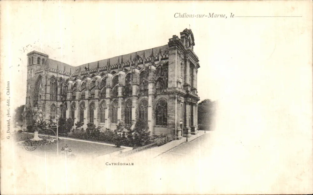 Châlons-sur-Marne, a Catedral — G. Durand, fot.-edit., Châlons - Frente