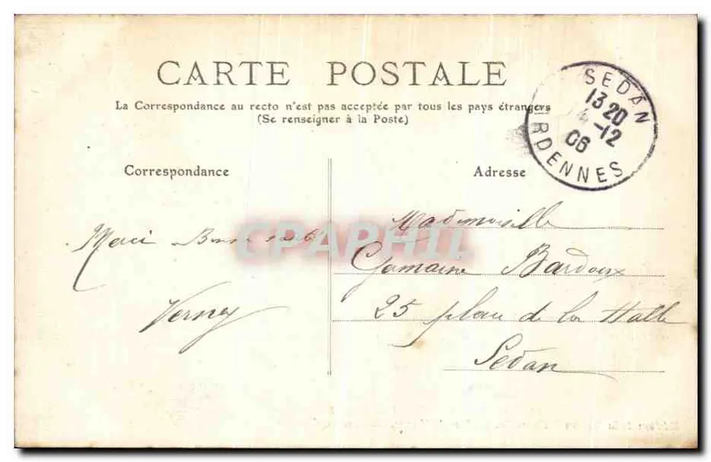 Châlons-sur-Marne — A Caixa de Poupança — Edição da Maison Universelle, 45, Rue de Marne - Verso