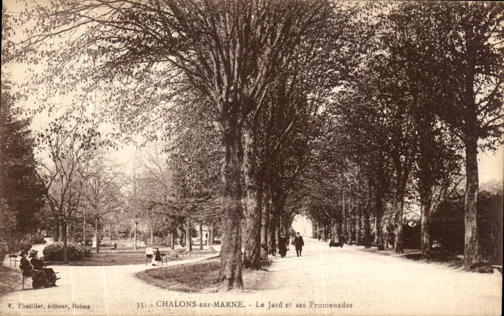 Chalons-sur-Marne — Der Garten und seine Promenaden — V. Thuillier, Verlag, Reims, Nr. 35 - Vorderseite
