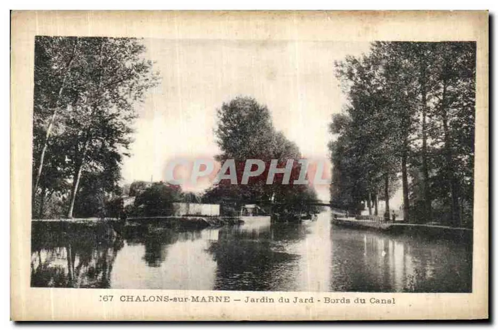 Chalons-sur-Marne — Der Garten des Gartens — Ufer des Kanals — Verlag: A. Goujument, Nr. 167 - Vorderseite