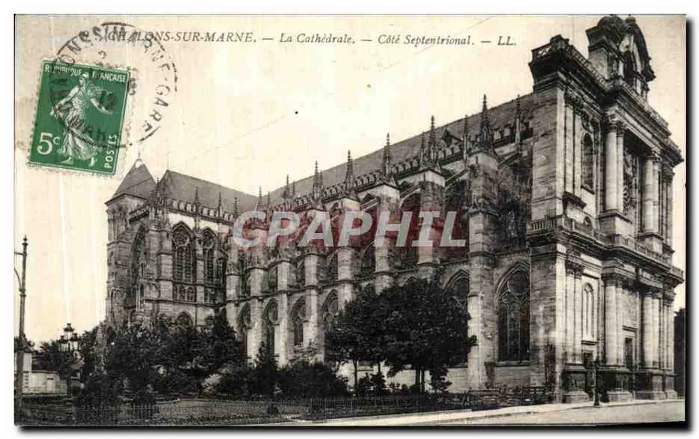 Châlons-sur-Marne — Die Kathedrale — Nordseite — LL. - Vorderseite
