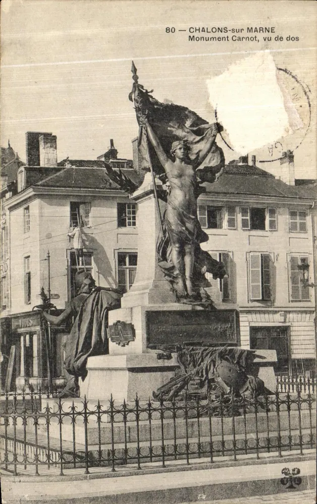 Chalons-sur-Marne — Monument Carnot, visto por trás — editor TODES, n° 80 - Frente