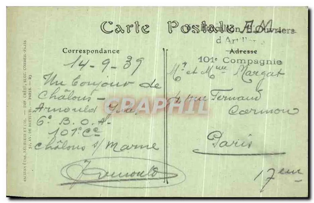 Châlons-sur-Marne — Die Präfektur und Rue Carnot — Jhet - Rückseite