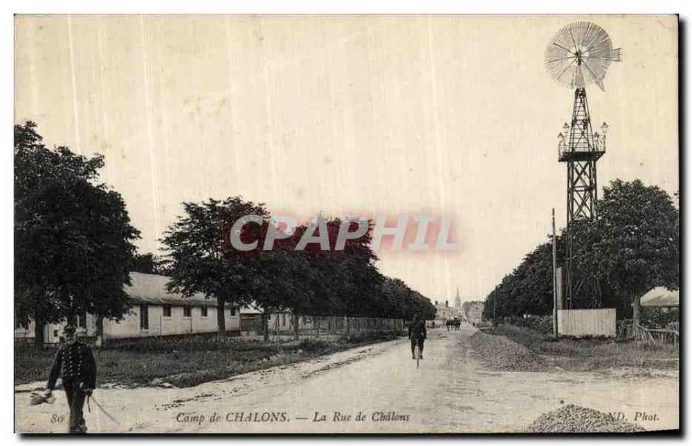 Campo de CHALONS — A Rue de Châlons — ND. Fot. - Frente
