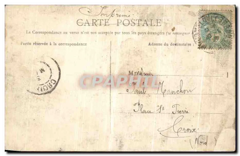 Camp de Chalons — Aufnahme aus der Luft — L'Imprimerie et Photographie Galien, Mourmelon-le-Grand - Rückseite
